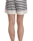 Dolce & Gabbana Elegant Striped Silk Shorts - High Waisted