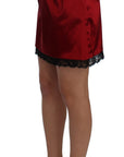 Dolce & Gabbana Elegant Red Lace High-Waist Skirt