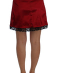 Dolce & Gabbana Elegant Red Lace High-Waist Skirt