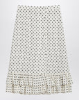 Valentino Valentino Ivory polka-dot skirt with ruffles