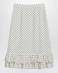 Valentino Valentino Ivory polka-dot skirt with ruffles