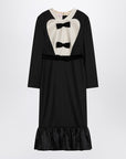 Valentino Valentino Black midi wool dress with bows
