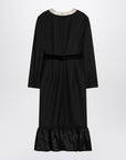 Valentino Valentino Black midi wool dress with bows