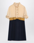 Valentino Valentino Mini dress with ruffles and bow in silk