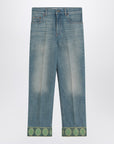 Valentino Valentino Faded blue jeans with jacquard background