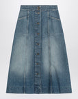 Valentino Valentino Washed denim midi skirt