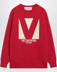 Valentino Red sweatshirt with Chez Valentino print