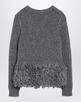 Stella McCartney Stella McCartney Grey wool sweater with feather insert