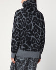 Stella McCartney Stella McCartney Leopard print turtleneck sweater in wool