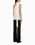 Stella McCartney Stella McCartney Cream asymmetric viscose top