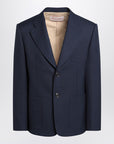 Valentino Valentino Blue single-breasted wool jacket