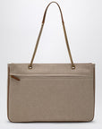 Valentino Garavani Valentino Garavani Large Viva Superstar Bag in Natural/Spice Canvas