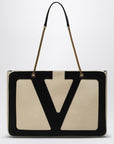 Valentino Garavani Valentino Garavani Large Viva Superstar bag in butter white/black