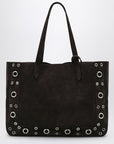 Valentino Garavani Valentino Garavani Medium Nellcôte Tote in Brown Suede