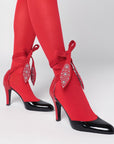 Valentino Garavani Valentino Garavani Black and red Foliefoliage décolleté