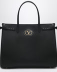 Valentino Garavani Valentino Garavani Black leather medium Antibes tote bag