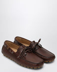 Valentino Garavani Valentino Garavani Brown leather moccasin driver Fantaway