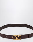 Valentino Garavani Valentino Garavani Vlogo Signature dark brown belt