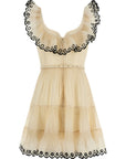 Zimmermann Zimmermann Embroidered Frilled Mini Dress