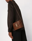 Saint Laurent Saint Laurent Monogram small brick-coloured shoulder bag