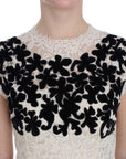 Dolce & Gabbana Elegant Floral Lace Cap Sleeve Maxi Dress