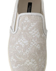 Dolce & Gabbana Elegant Off White Loafers for Ladies