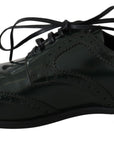 Dolce & Gabbana Elegant Green Brogues Oxford Wingtip Flats