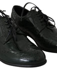 Dolce & Gabbana Elegant Green Brogues Oxford Wingtip Flats