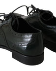 Dolce & Gabbana Elegant Green Brogues Oxford Wingtip Flats