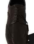 Dolce & Gabbana Elegant Brown Leather Oxford Flats