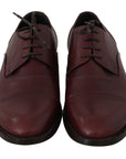 Dolce & Gabbana Elegant Bordeaux Leather Dress Shoes