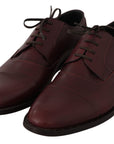 Dolce & Gabbana Elegant Bordeaux Leather Dress Shoes