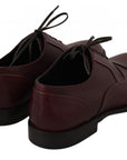 Dolce & Gabbana Elegant Bordeaux Leather Dress Shoes