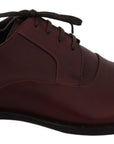 Dolce & Gabbana Elegant Bordeaux Leather Dress Shoes