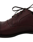 Dolce & Gabbana Elegant Bordeaux Leather Dress Shoes