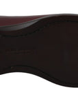 Dolce & Gabbana Elegant Bordeaux Leather Dress Shoes