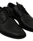 Dolce & Gabbana Sleek Black Leather Formal Dress Shoes