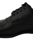 Dolce & Gabbana Sleek Black Leather Formal Dress Shoes