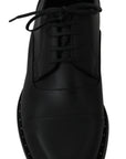 Dolce & Gabbana Sleek Black Leather Formal Dress Shoes