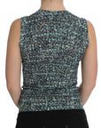 Dolce & Gabbana Elegant Blue Wool Vest Pullover Top