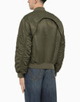 Alexander Mcqueen Alexander McQueen Convertible khaki nylon bomber jacket