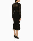 Alexander Mcqueen Alexander McQueen Black knitted midi dress