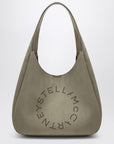 Stella McCartney Stella McCartney Large Khaki Hobo Bag with Logo