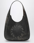 Stella McCartney Stella McCartney Large Hobo bag with aged effect and logo