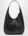 Stella McCartney Stella McCartney Large Hobo bag with aged effect and logo