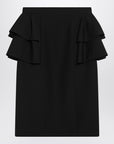 Valentino Valentino Black skirt with ruffles on the sides