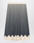 Valentino Valentino Blue/ivory silk skirt