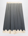Valentino Valentino Blue/ivory silk skirt