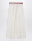 Valentino Valentino Ivory trousers with Gold V
