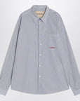 Valentino Valentino Light blue cotton shirt with logo